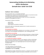 Inleiding tot de Marketing