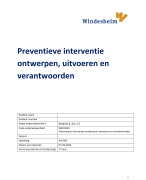 EvL 3.2 // Preventieve interventie ontwerpen, uitvoeren en verantwoorden