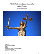 Moduleopdracht Juridische vaardigheden (juridische adviesbrief)