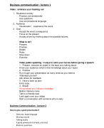 De les notities Business Communication