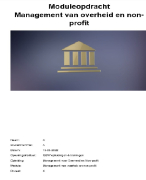Moduleopdracht Management van overheid en non-profit ISBW - Afgerond maart 2022 - Eindcijfer 7