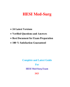 HESI Med-Surg Exam (24 Versions, 1500+ Q & A, Latest-2023) / Med-Surg HESI Exam / HESI Med Surg Exam / Med Surg HESI Exam  |Real + Practice Exam| 