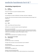 samenvatting van medische basiskennis (hoofdstuk 6 en 7)