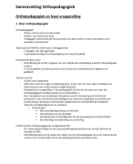 Samenvatting orthopedagogiek  