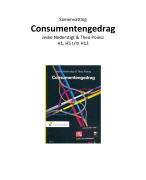 Consumentengedrag Jeske Nederstigt & Theo Poiesz (H1, H5 t/m H13)