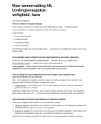 Maw samenvatting h9; bindingsvraagstuk: veiligheid, havo
