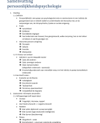 Persoonlijkheidspsychologie TM Samenvatting