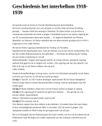 Samenvatting geschiedenis het interbellum 1918-1939