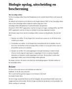 Samenvatting biologie opslag, uitscheiding en bescherming