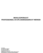 Moduleopdracht Professioneel en Oplossingsgericht Werken - Beoordeling 7.0 - Schoevers
