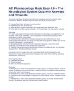 ATI Pharmacology Made Easy 4.0 ~ The Neurological System Quiz with Answers and Rationale | Latest 2023/2024