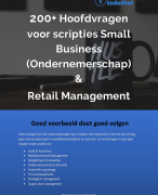 200+ Hoofdvragen voor hbo scripties Small Business (Ondernemerschap)  &  Retail Management