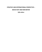 Samenvatting Strategy and International Perspective
