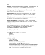 Begrippen principes van marktonderzoek hst 1/3/4/5/7/8