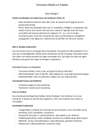 Aantekeningen Hoorcolleges Media&Publiek