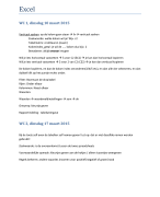 EXCEL uitleg + aantekelingen