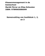 Klassenmanagement in de basisschool H1, H2, H3