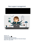 Next Supportmanagement | cijfer 8.0 | HBO Officemanagement | Schoevers