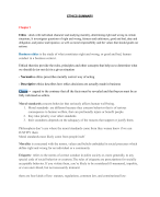 Ethics and International Business  EBB608B05 Chapters 1-11