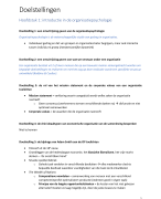Samenvatting Organisatiepsychologie - 1 BaTP