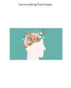 Samenvatting psychologie in de verpleegkunde