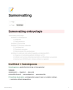 Samenvatting embryologie (UGent)