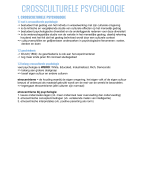 samenvatting crossculturele psychologie fase 1 (2023) 
