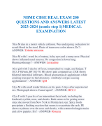NBME CBSE REAL EXAM 200 QUESTIONS AND ANSWERSLATEST  2023-2024 (usmle step 1)MEDICAL  EXAMINATION