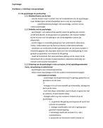 Samenvatting psychologie 1e jaar PXL Social Work
