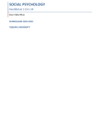 Samenvatting Sociale Psychologie 2014-2015