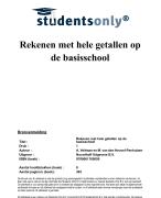 Rekenen met hele getallen op de basisschool Samenvatting 