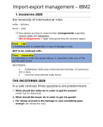Summary Import Export Management - IBM KDG
