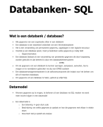 Databanken - SQL