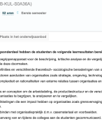 KU Leuven: Organisatiesociologie