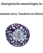 Biologie voor het ingangsexamen: Energetische omzettingen in de cel