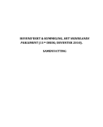 Het Nederlandse parlement (PPT Bovend'Eert & HRBM Kummeling)
