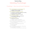 INLEIDING IN DE PSYCHOLOGIE PB0014 - DEEL 1, Open Universiteit, samenvatting 'Psychology' van Gray en Bjorklund, hfdst 1-8
