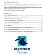 Uitwerking LtLt lessen BAS 4 Artrose heup & knie (Hogeschool Leiden)