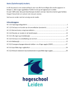 Uitwerking LtLt lessen BAS 2 Enkel & Heup (Hogeschool Leiden)