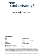 Van het concern Samenvatting 