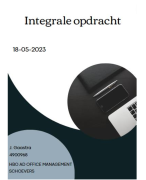 Integrale opdracht - HBO AD Office management - Cijfer: 7,0 2023