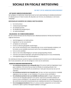 Samenvatting sociale en fiscale wetgeving (3de graad)
