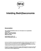 Inleiding bedrijfseconomie Samenvatting 