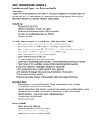 Sport communicatie college 1+2